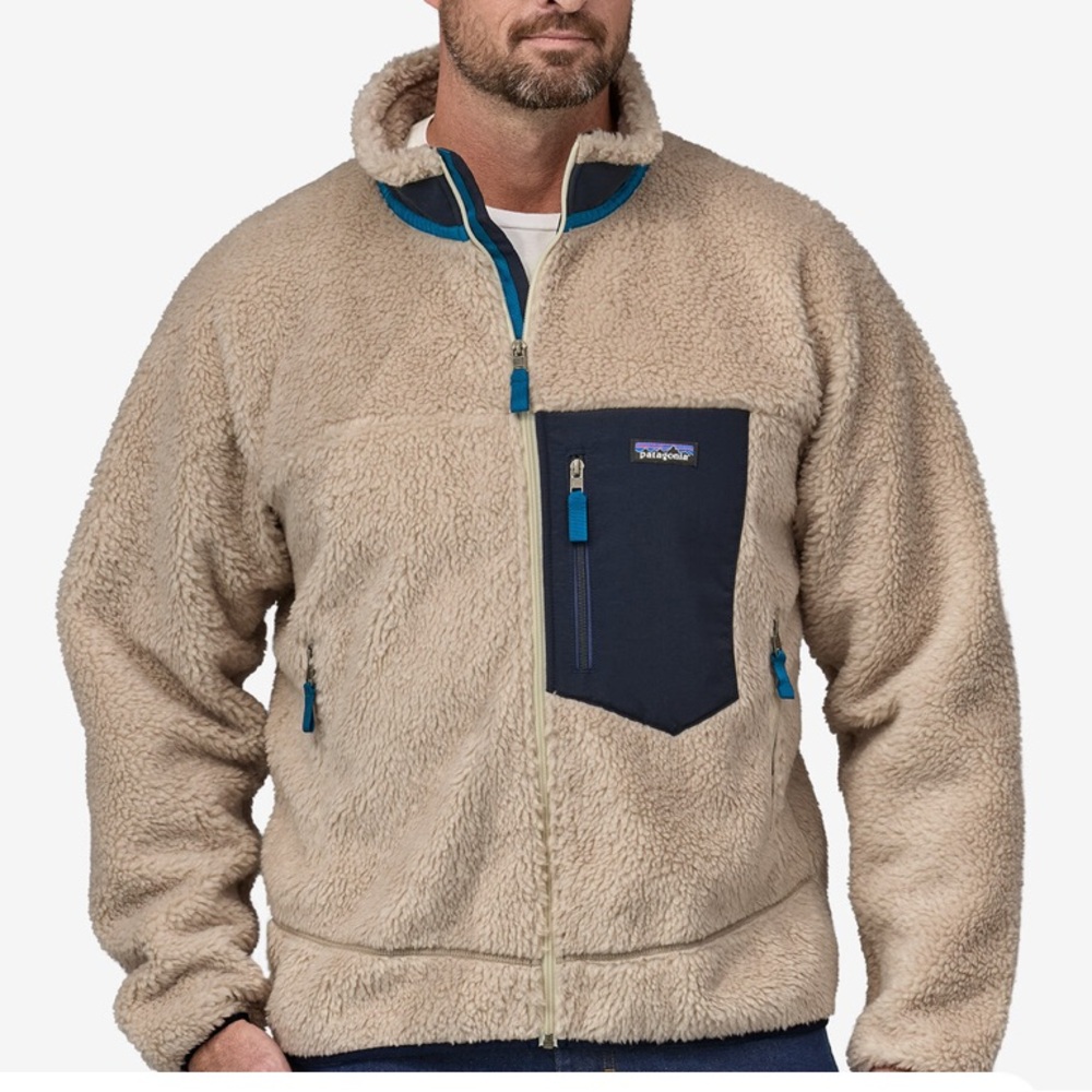 Patagonia Retro X Deep Pile Fleece Full Zip Jacket Black Men’s Size Small